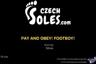 Pay and obey! Footboy! (femdom, findom, POV foot worship, pantyhose, financial slave, humiliation)